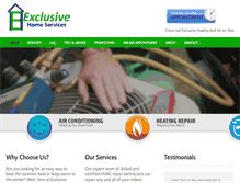 Tablet Screenshot of exclusivehvacservice.com